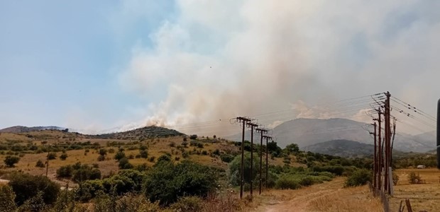 Οριοθετήθηκε η φωτιά στον Αργυρόμυλο Λάρισας